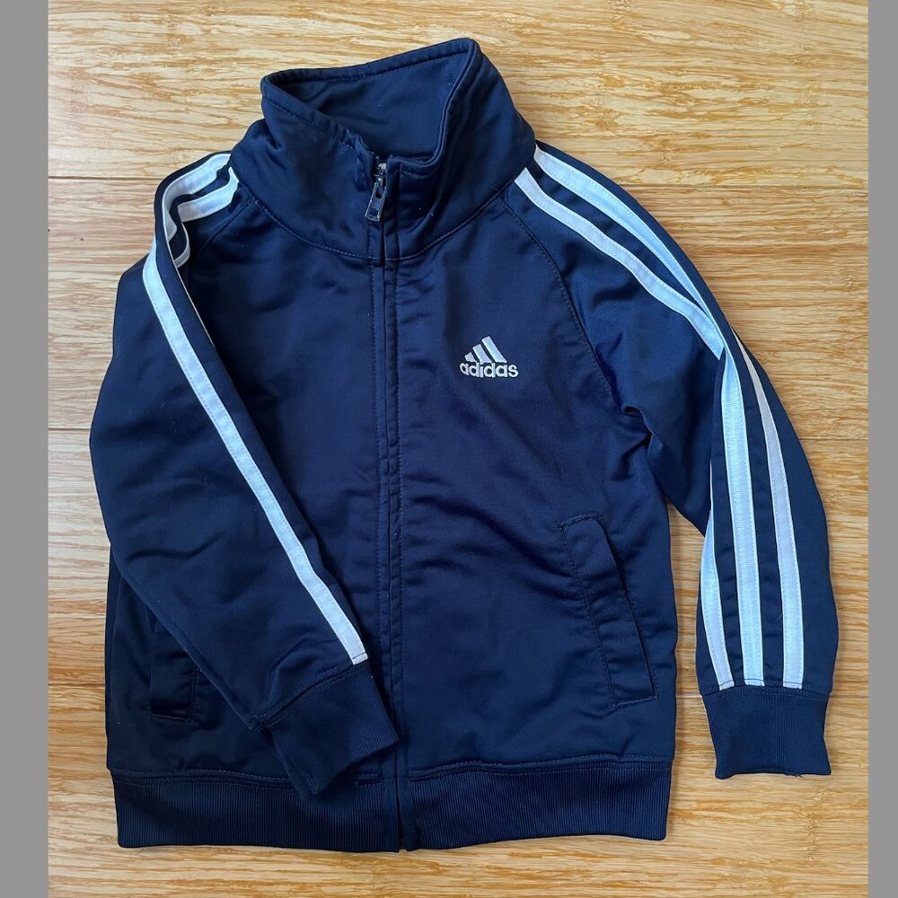Adidas Track Jacket, Navy Blue, Size 2T